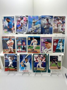 Andruw Jones w/ Rookies of Ryan Klesko and Javy Lopez Braves lot of 14